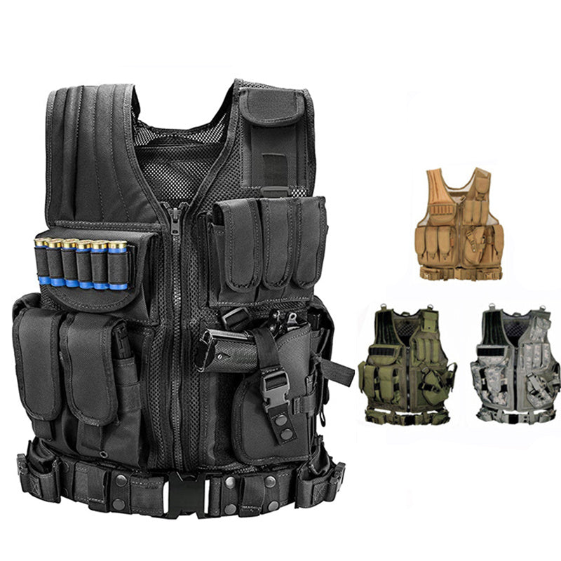 Tactical Vest Military Combat Army Armor Vests Molle Airsoft Plate Carrier Swat Vest Outdoor Hunting Fishing CS Training Vest